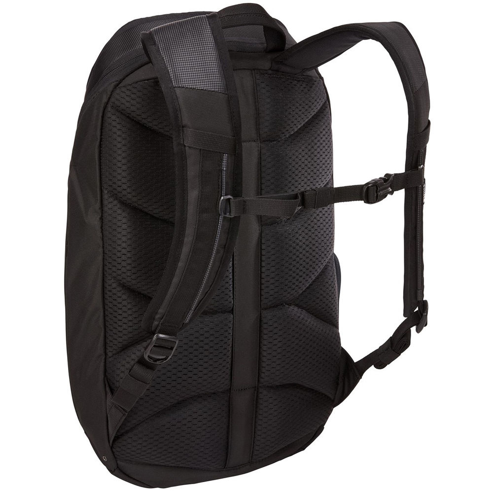 Thule camera backpack with padded compartments, adjustable dividers, and ergonomic straps