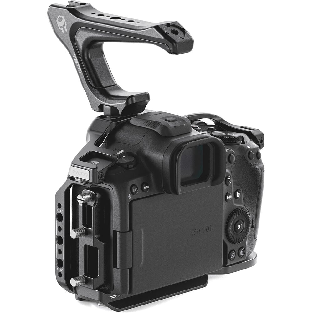 The Tilta Camera Cage for Canon R5 Mark II Lightweight Kit provides durable protection, versatile mounting options, and enhanced handling.
