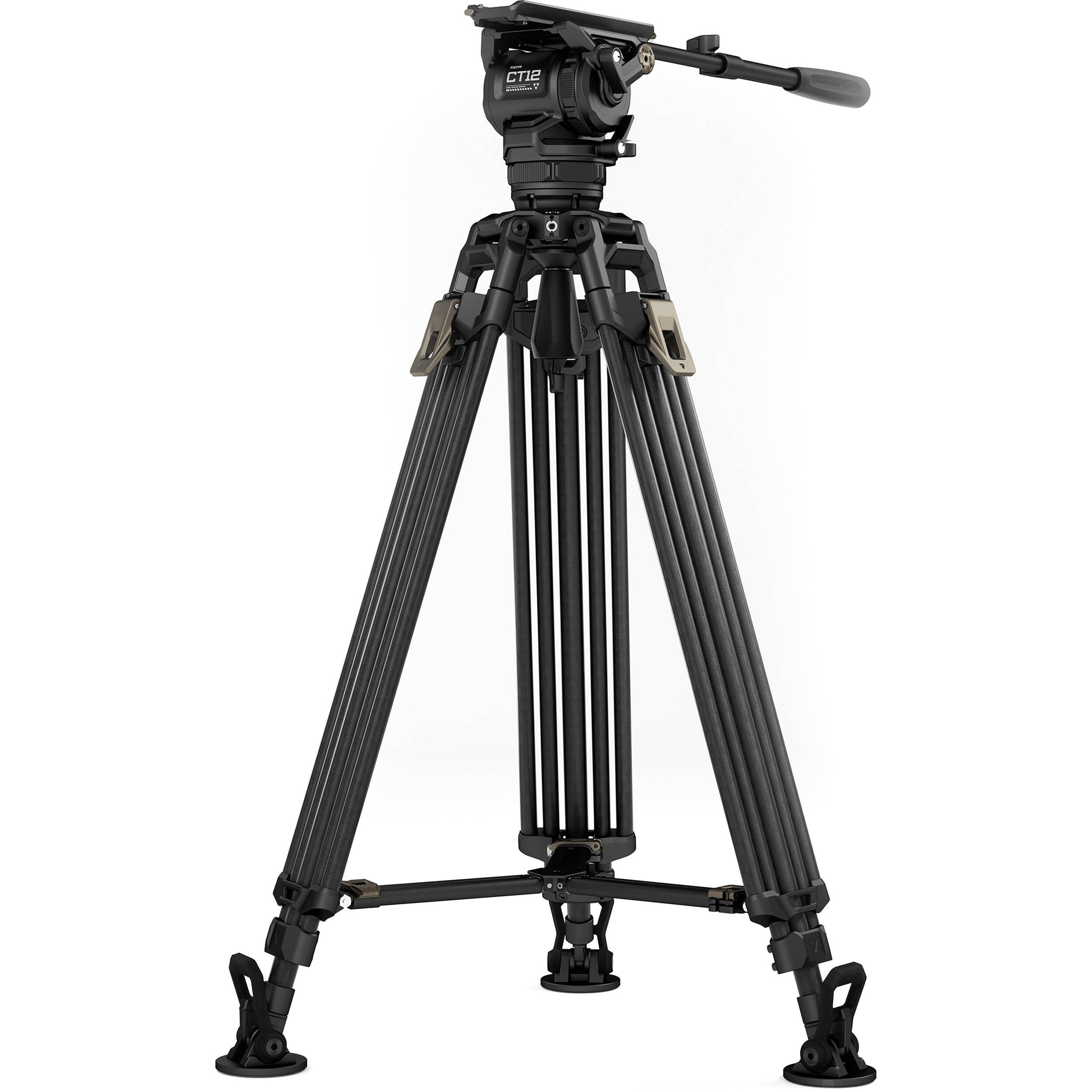 The carbon fibre tripod with aluminium 75mm fluid head is designed with lightweight construction weighing a mere 7.75 kg.