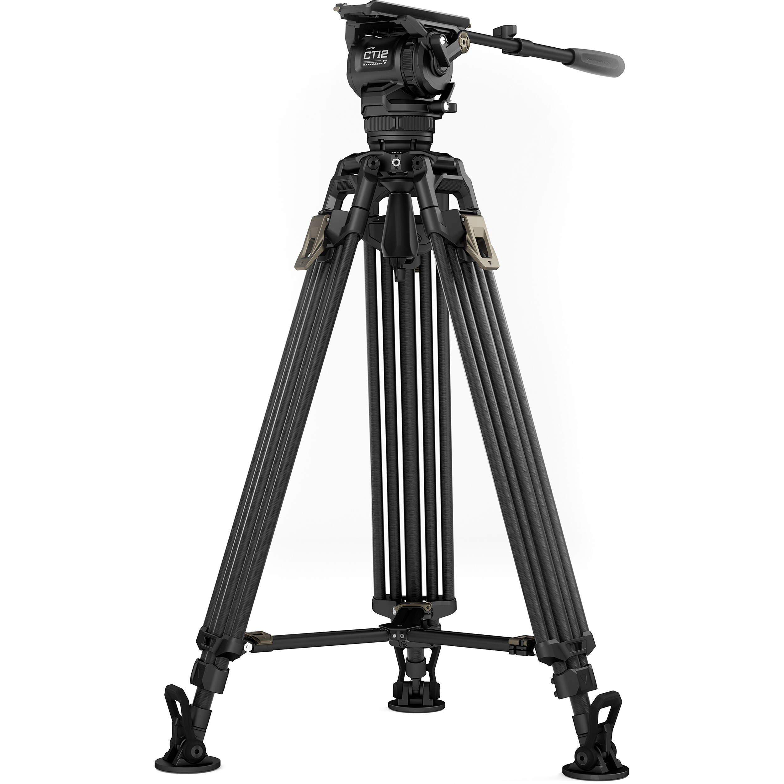 The carbon fibre tripod with aluminium 75mm fluid head is designed with lightweight construction weighing a mere 7.75 kg.