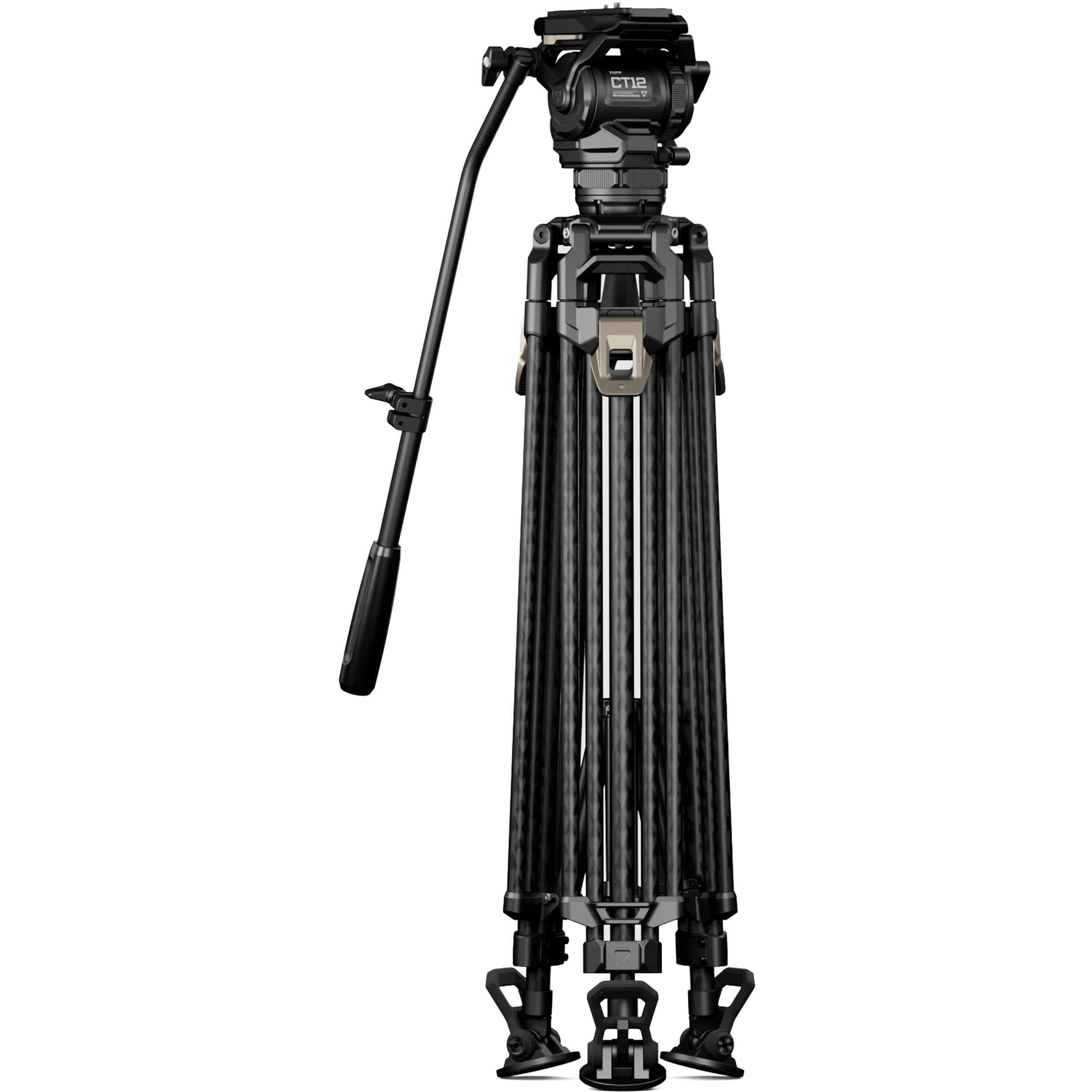 The carbon fibre tripod with aluminium 75mm fluid head is designed with lightweight construction weighing a mere 7.75 kg.