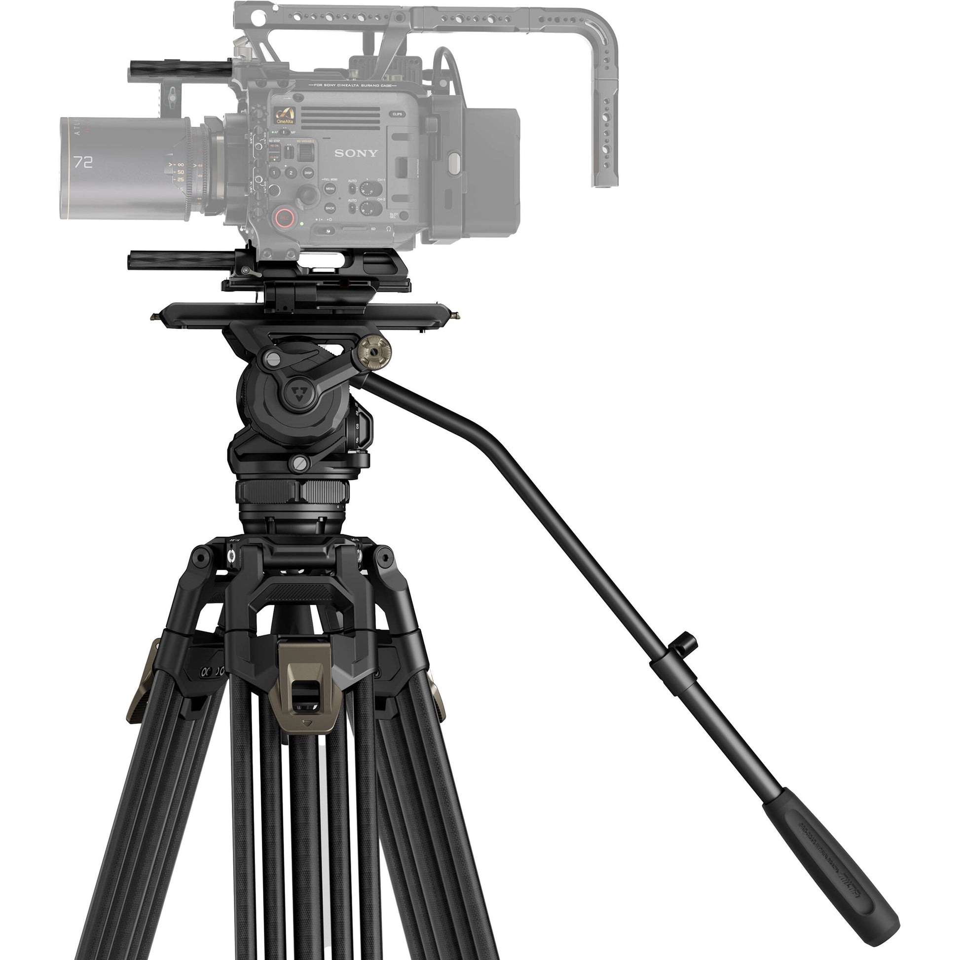 The carbon fibre tripod with aluminium 75mm fluid head is designed with lightweight construction weighing a mere 7.75 kg.