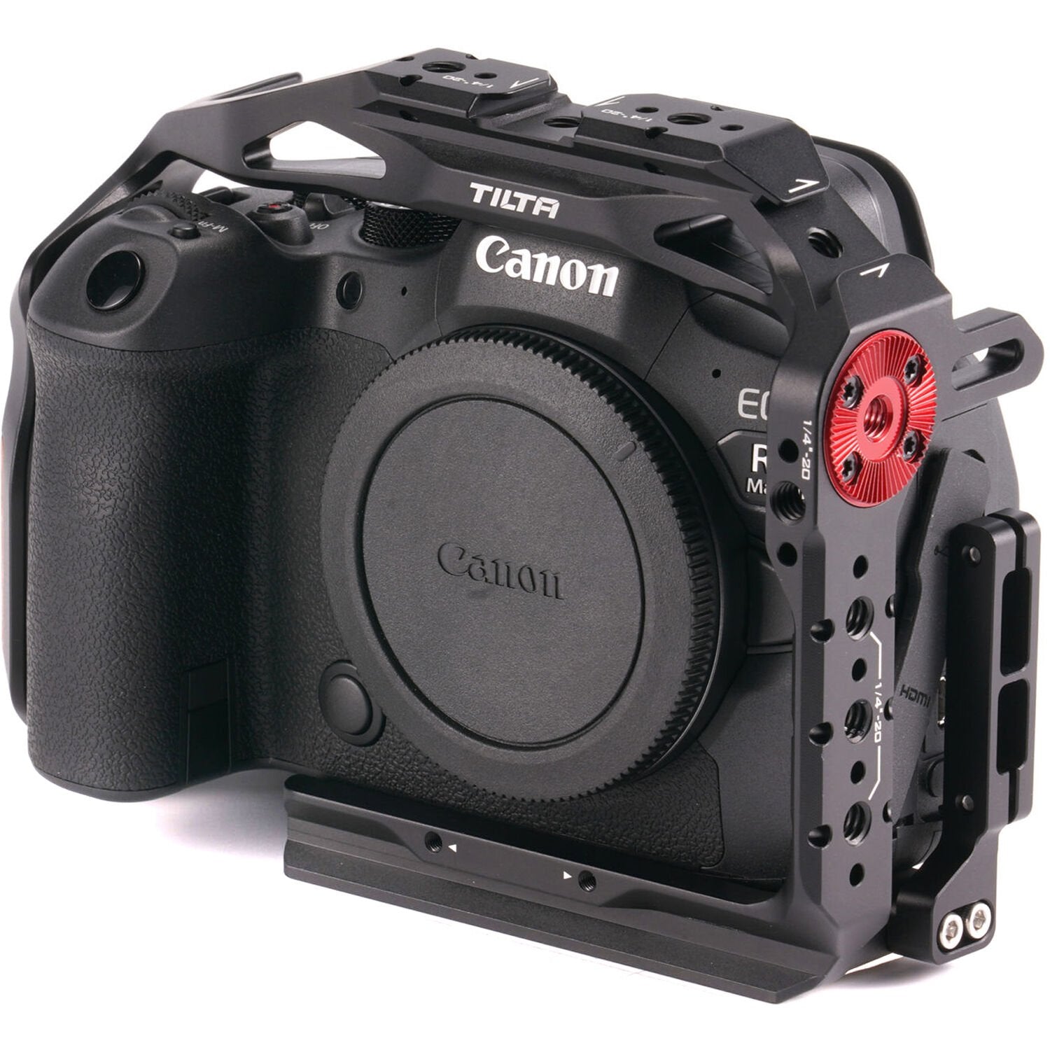 A Full Camera Cage for Canon R6 II enables you to add handles for horizontal or vertical shooting while providing extra protection.