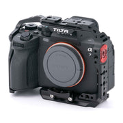 Add accessories to and protect your Sony a7 IV mirrorless camera with a formfitting full camera cage, perfect to use during production.
