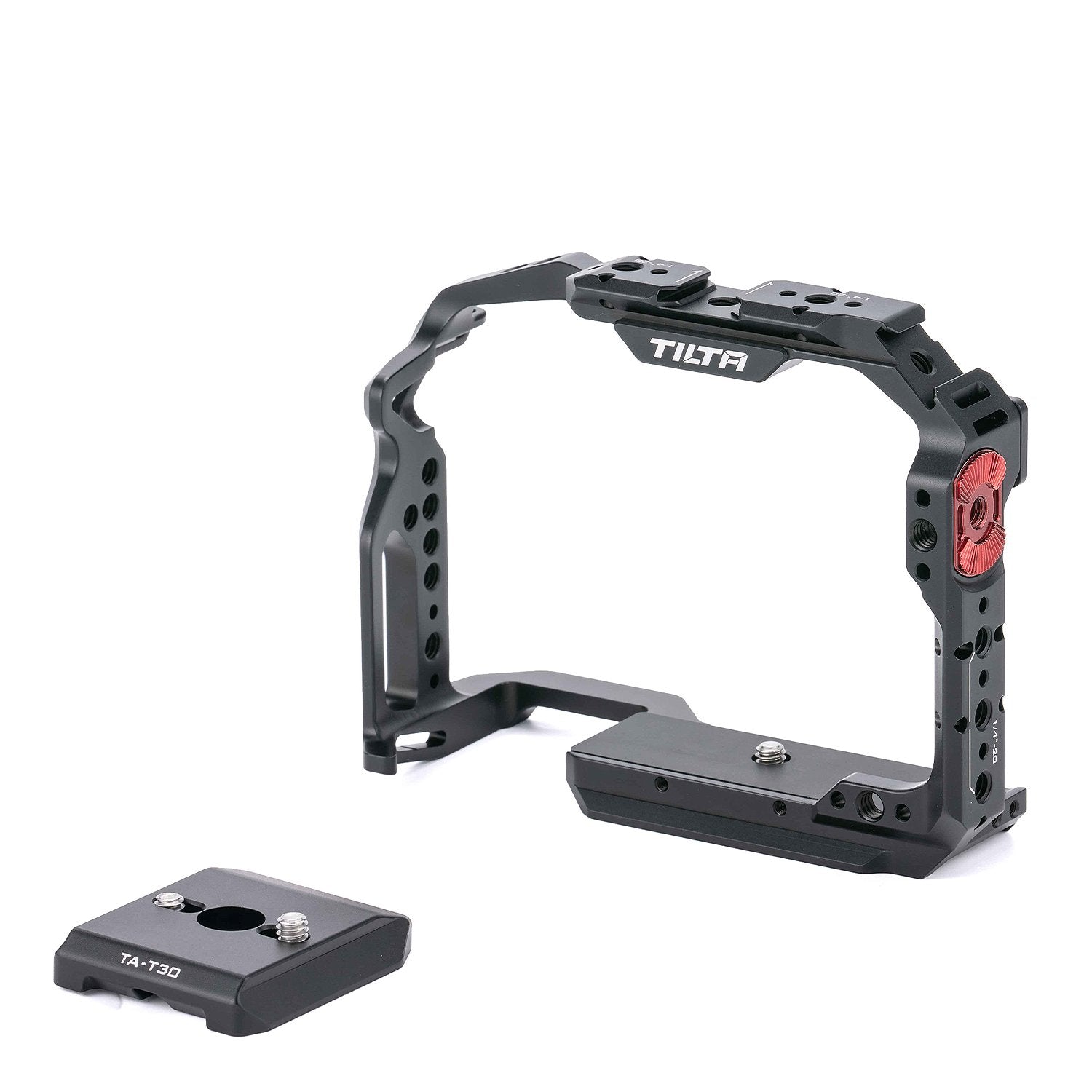 Add accessories to and protect your Sony a7 IV mirrorless camera with a formfitting full camera cage, perfect to use during production.