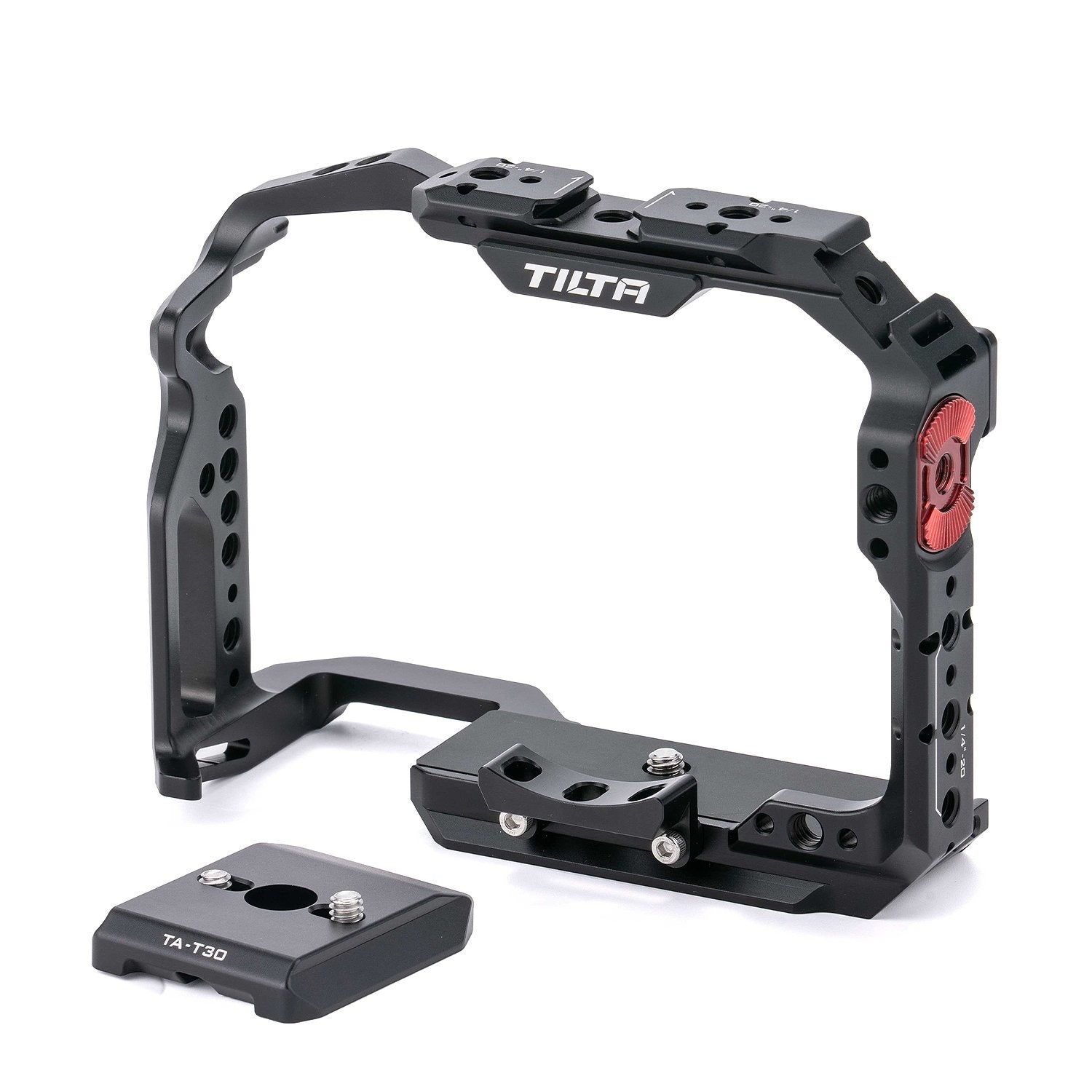 Add accessories to and protect your Sony a7 IV mirrorless camera with a formfitting full camera cage, perfect to use during production.