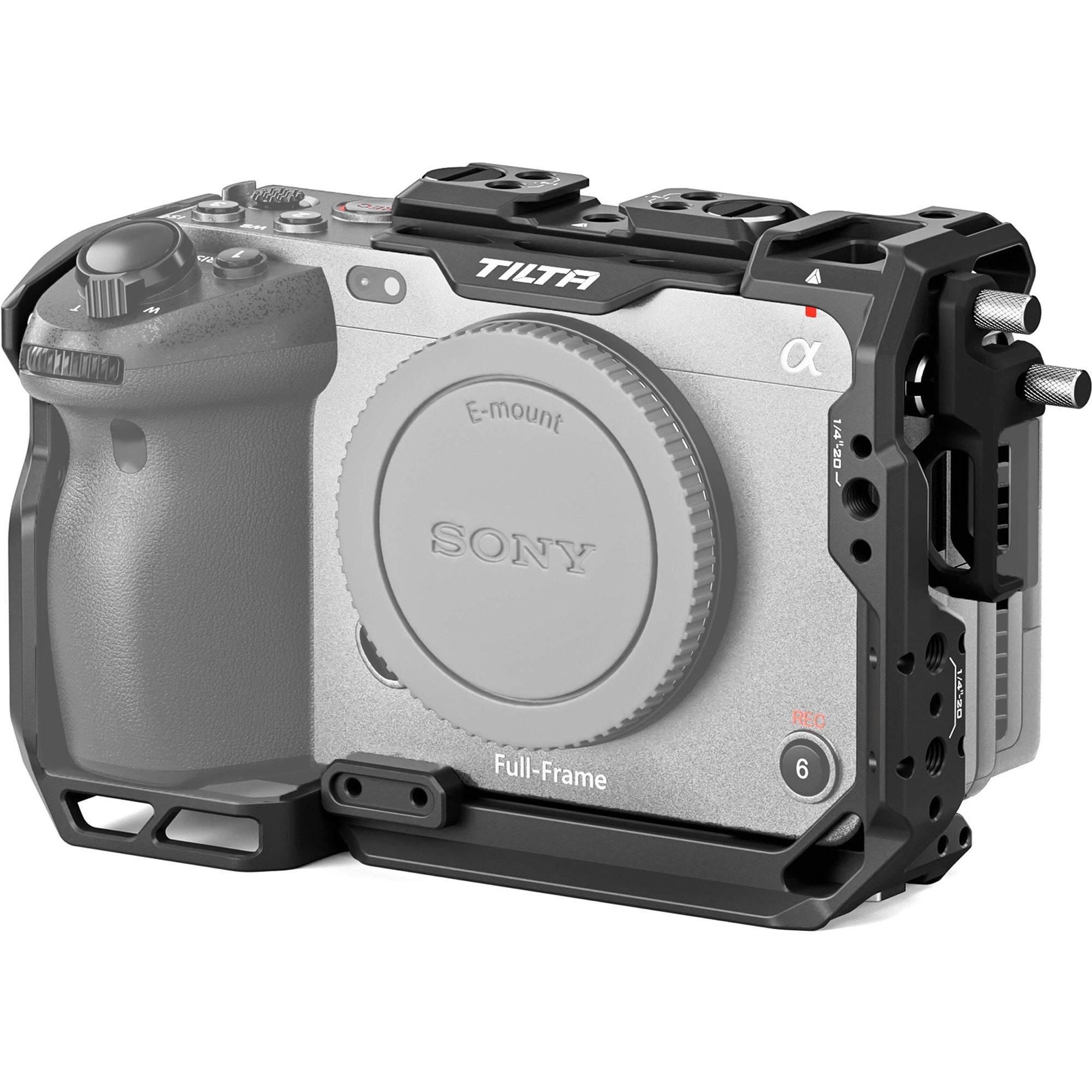 This camera cage has multi-angle security, you can secure your camera via three mounting screws on the left, right, and bottom.