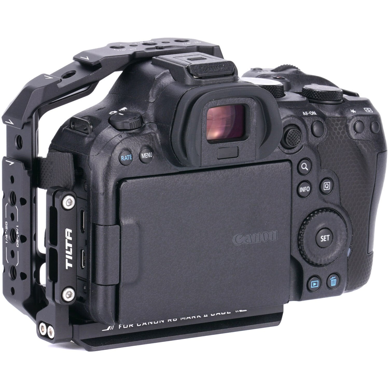 A Full Camera Cage for Canon R6 II enables you to add handles for horizontal or vertical shooting while providing extra protection.
