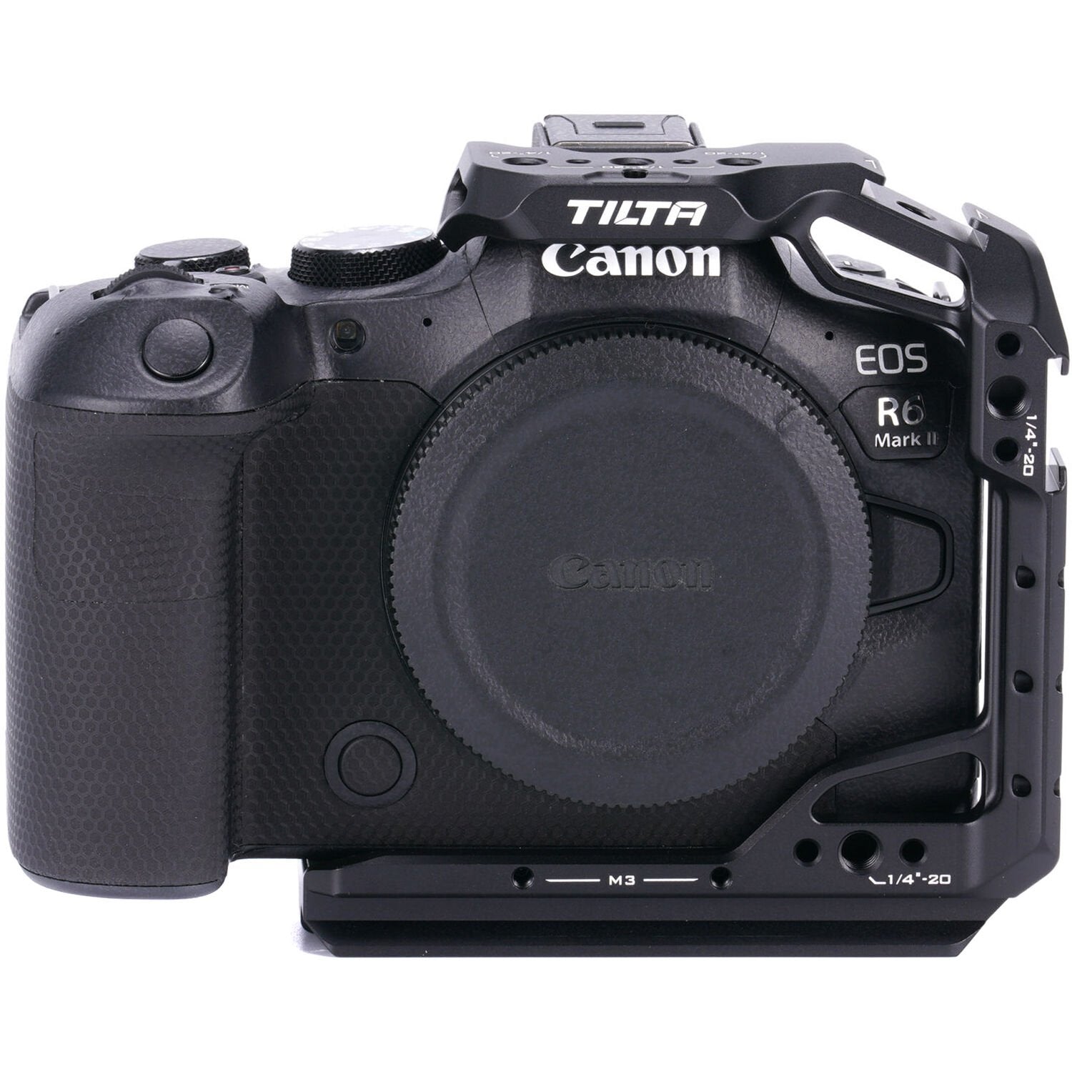 A Full Camera Cage for Canon R6 II enables you to add handles for horizontal or vertical shooting while providing extra protection.