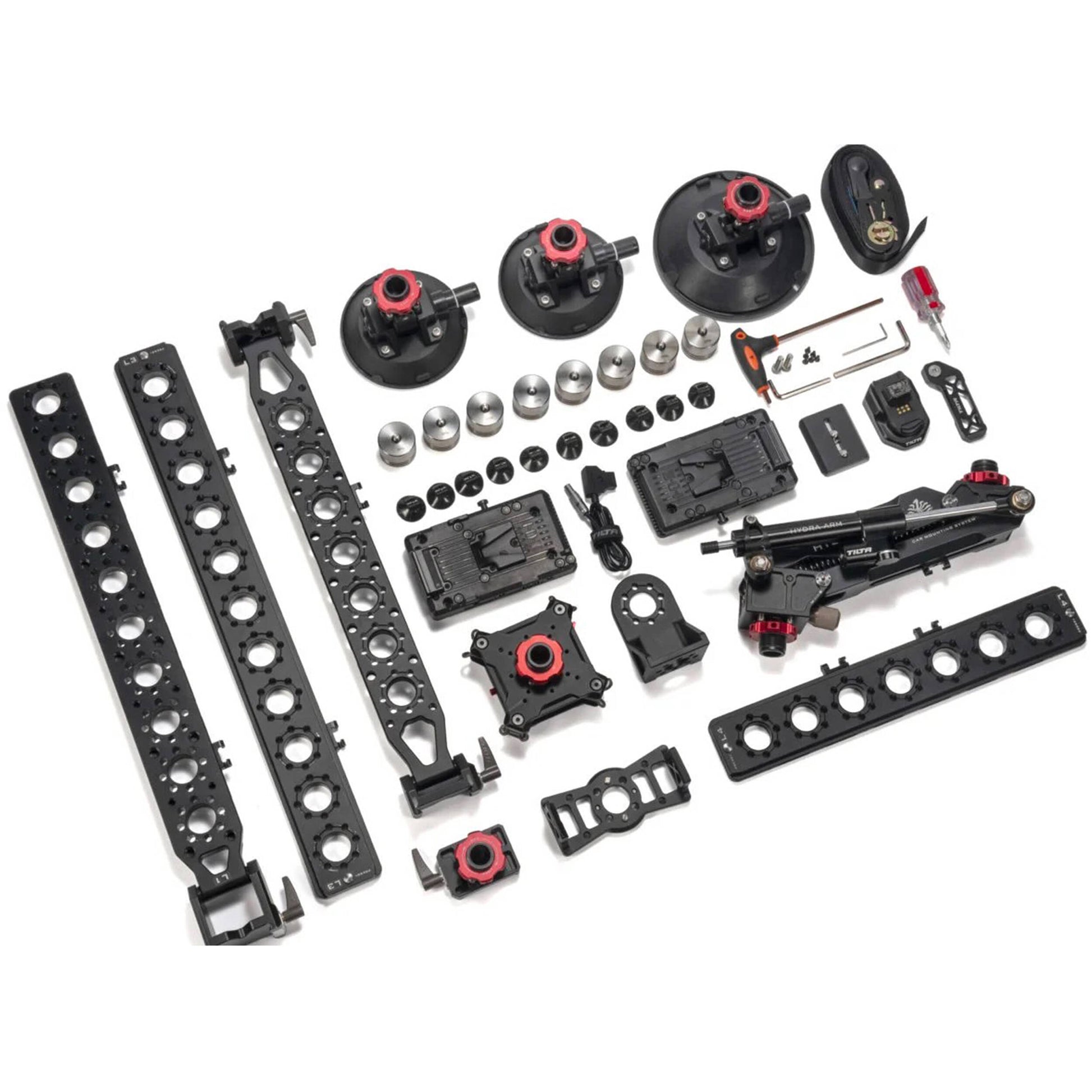 The Hydra Alien Car Mounting System offers lightweight, versatile, and stable solutions for dynamic car-mounted cinematography, supporting various cameras.