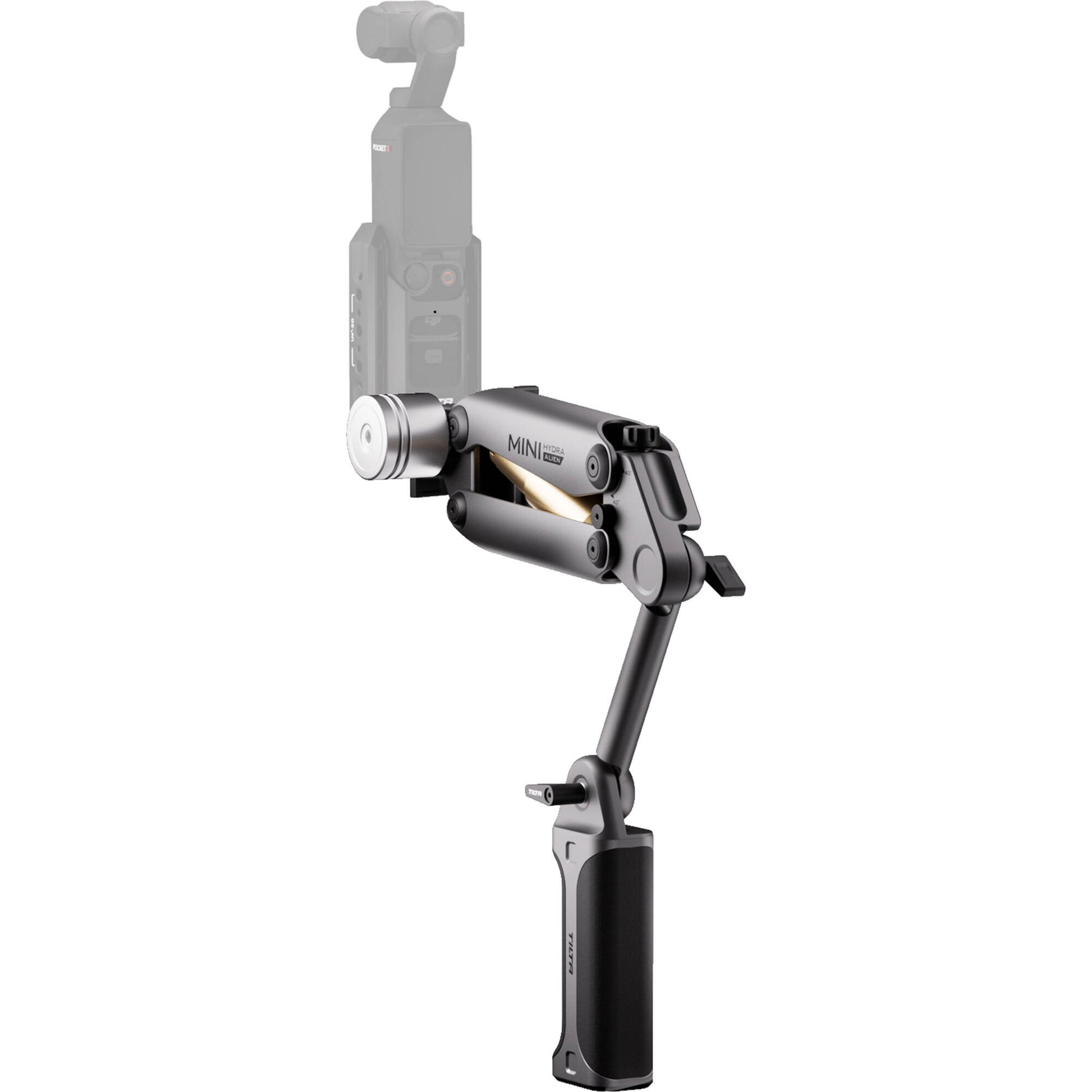 Tilta Hydra Alien Mini Handheld Kit (Titanium Grey) – compact stabilization system designed for dynamic handheld and car-mounted camera shots, offering professional control and support.