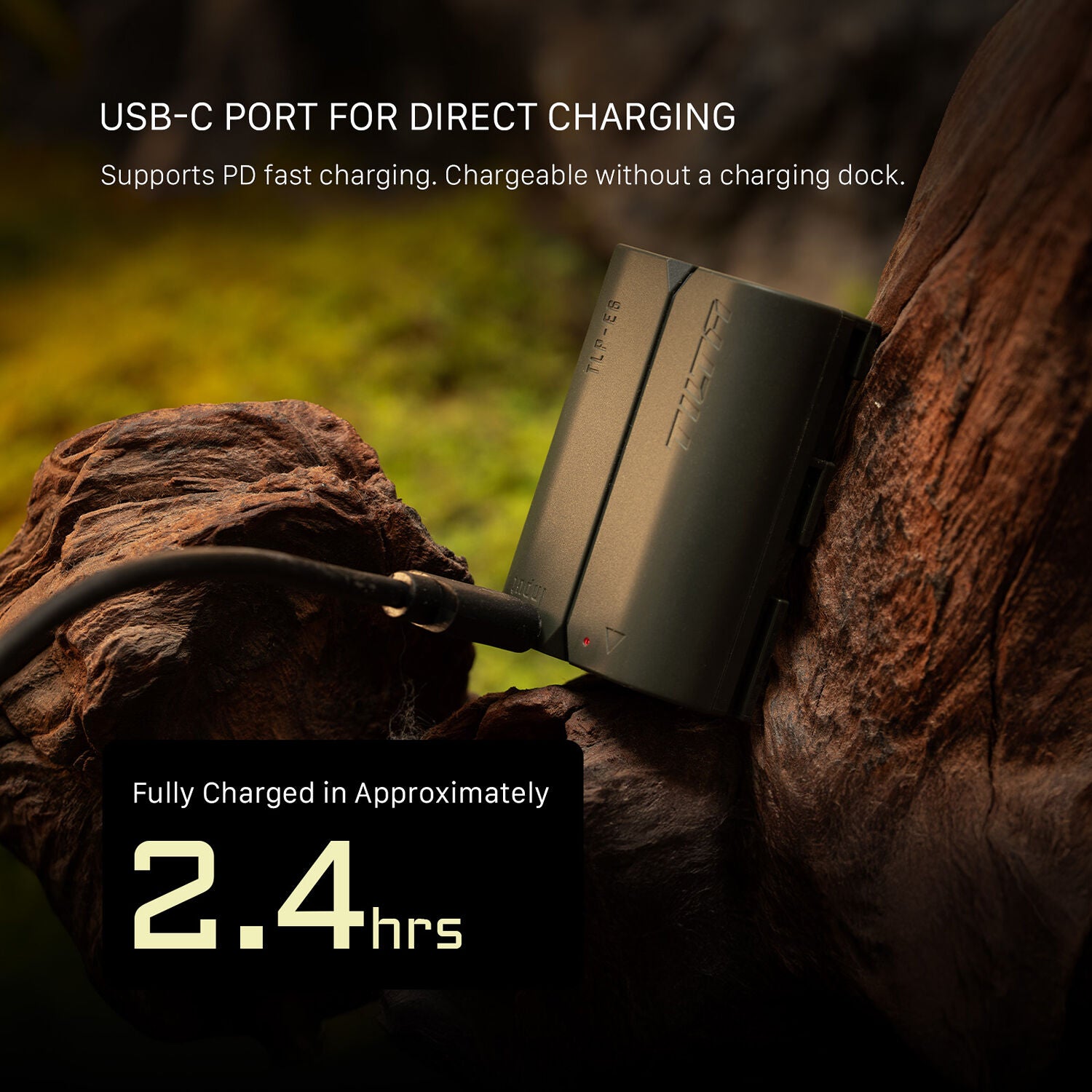Tilta LP-E6P battery with USB-C port