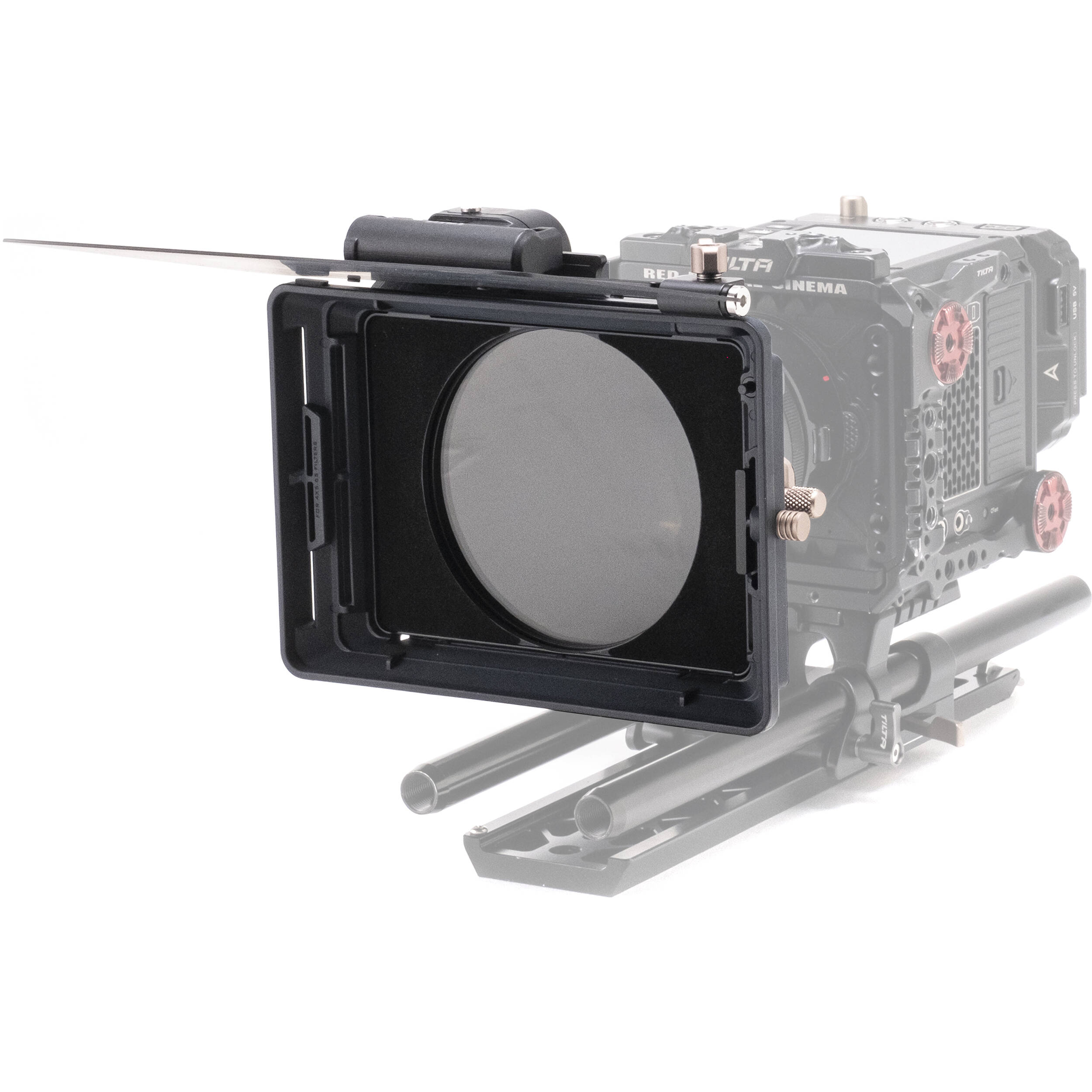 Tilta Mirage Motorised VND Kit with Matte Box, providing motorised variable ND control and adjustable flags for video production.