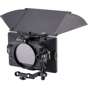 Tilta Mirage Pro Matte Box with quick release hood attached to cinema lens.