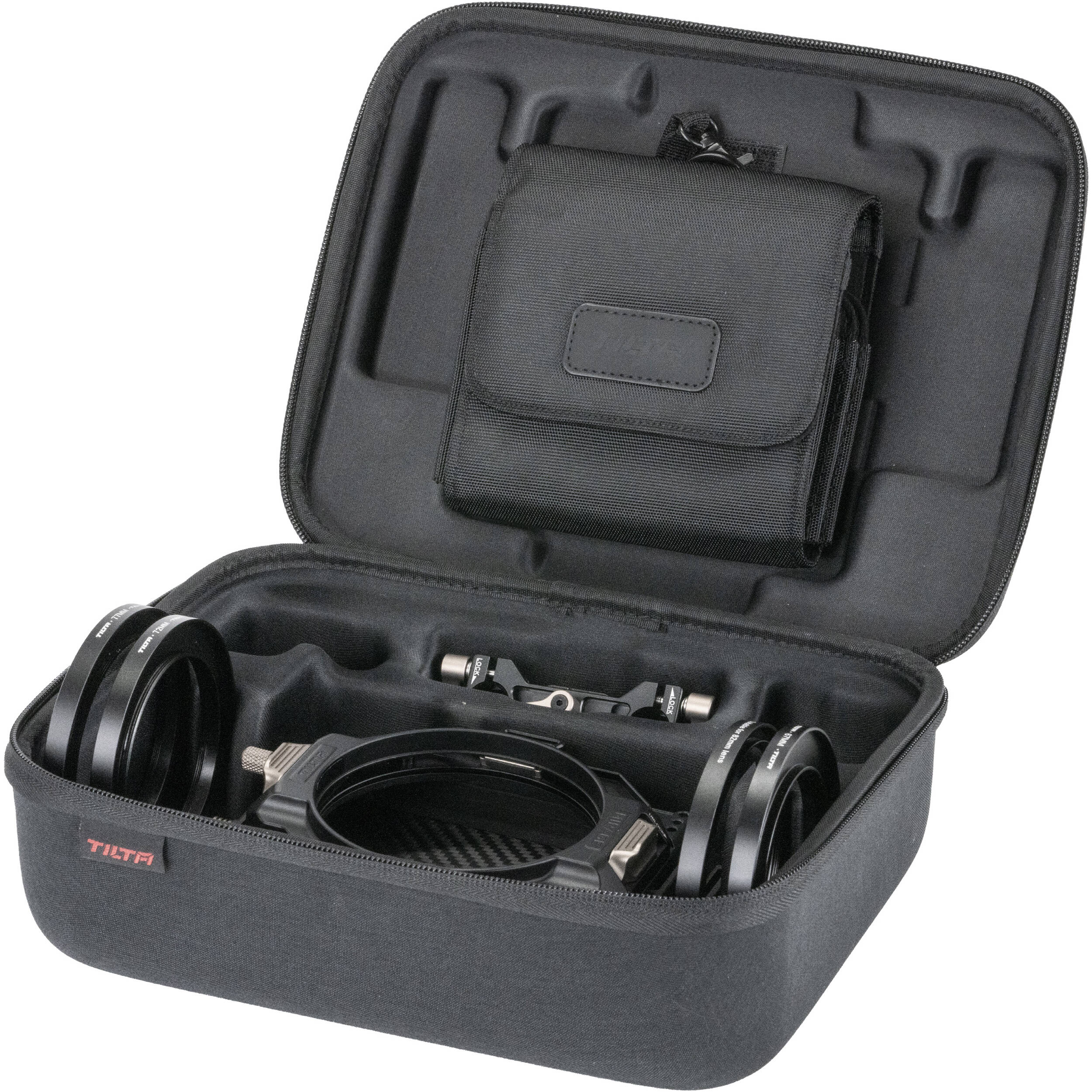Tilta Mirage VND Kit with Matte Box, including variable ND filters and adjustable flags for professional video production.