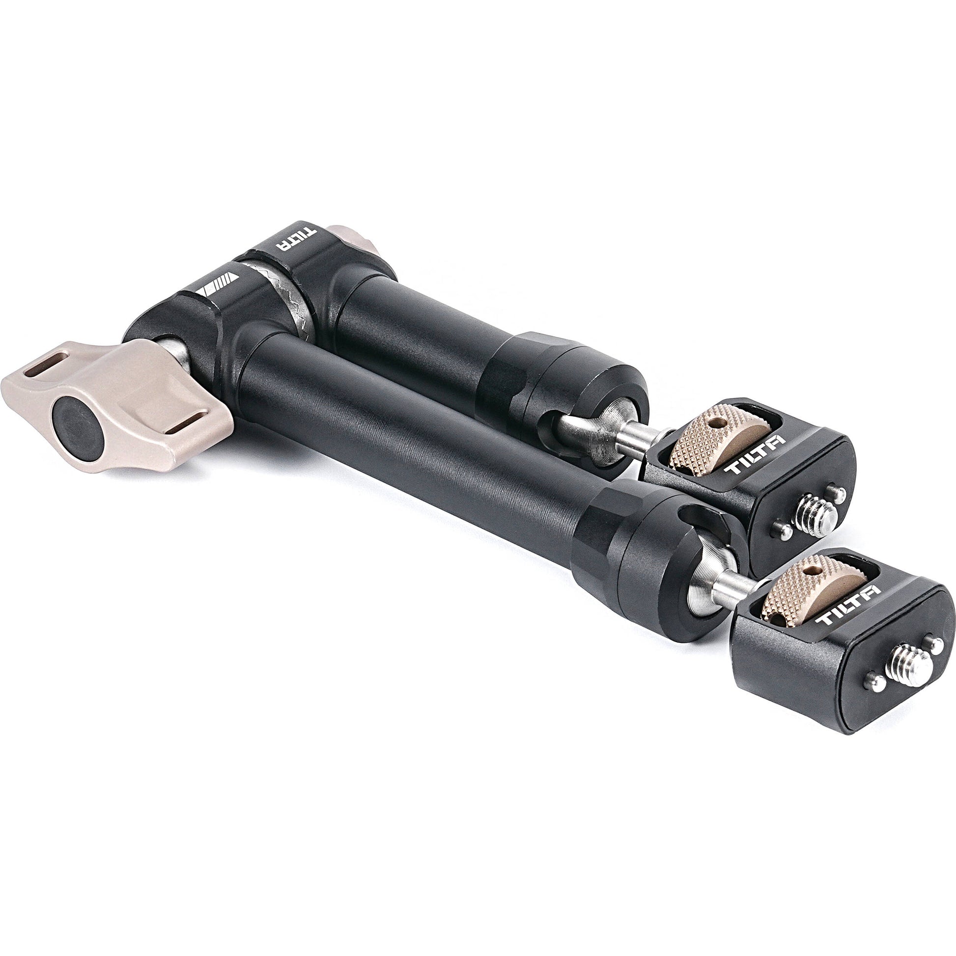 Tilta Pro articulating arm in black with dual ball heads and 1/4″-20 mounts.