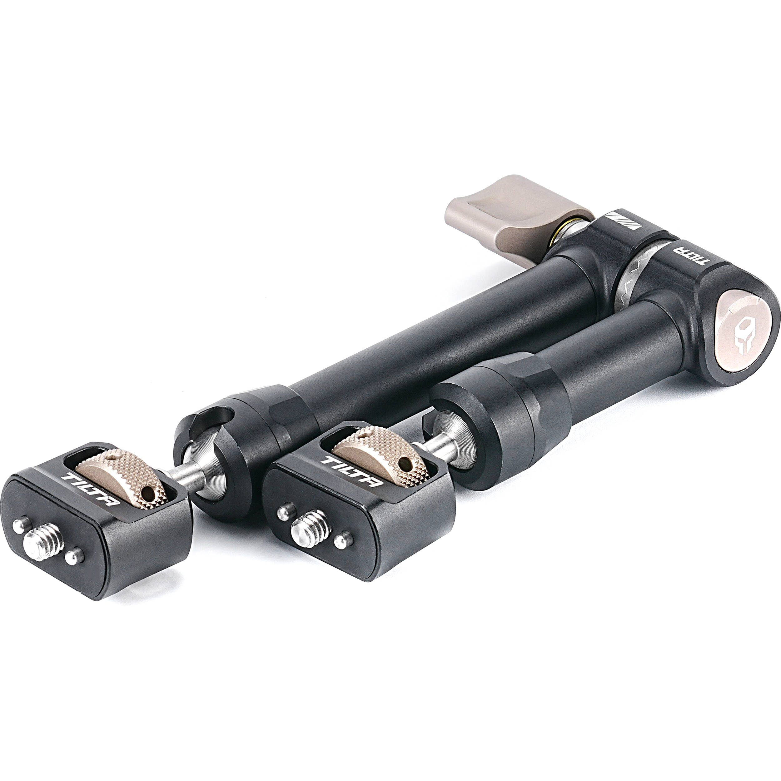 Tilta Pro articulating arm in black with dual ball heads and 1/4″-20 mounts.