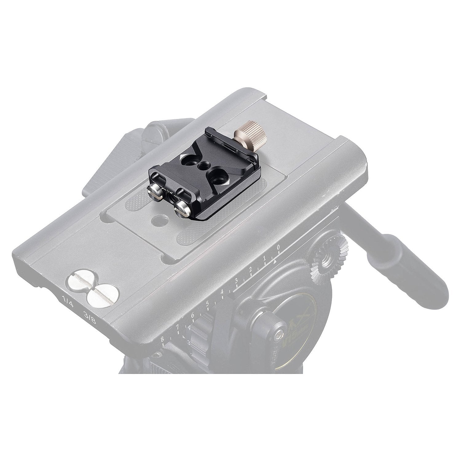 Tilta Universal Arca Quick‑Release Baseplate in black with dovetail plate and Arca‑Swiss compatible clamp.