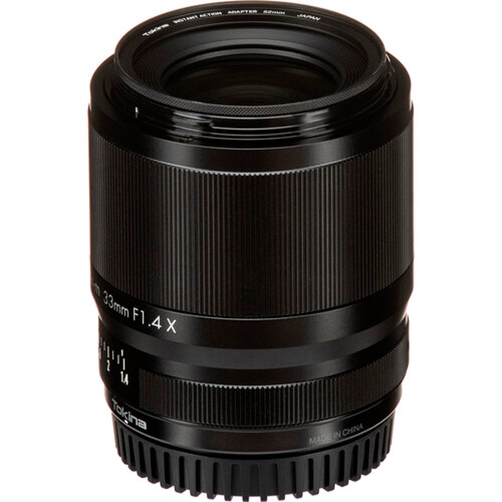 Tokina atx-m 33mm f/1.4 standard prime lens for Fujifilm X APS-C mirrorless cameras.