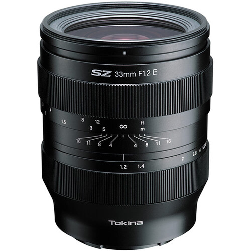 Tokina SZ 33mm f/1.2 prime lens for Fujifilm X, ideal for portraits, low-light, and cinematic photography.