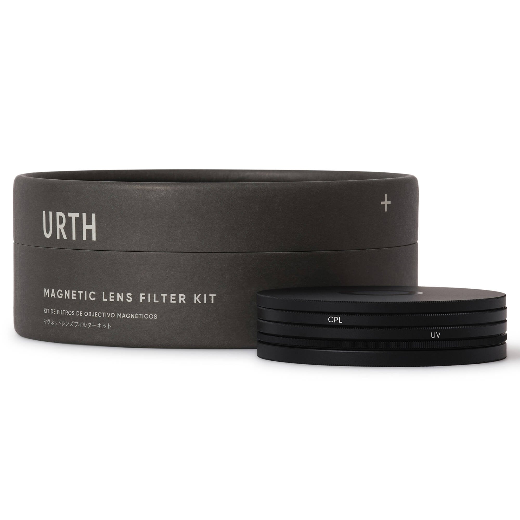 Urth Plus+ Magnetic UV and Circular Polariser Filter Set (82mm) for photography, providing protection and glare reduction.