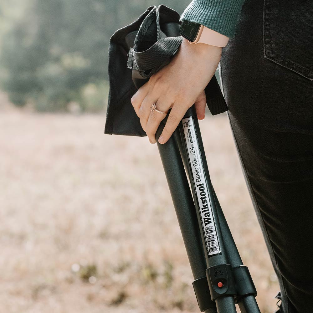 The comfortable, compact and ergonomically designed Walkstool 60 is available online and in-store from Outdoorphoto.