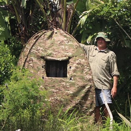 Wildhide Batis Dome Hide for discreet and portable wildlife photography concealment.