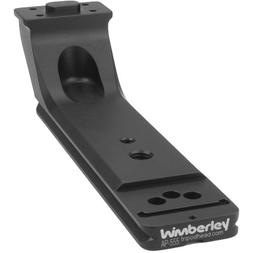 Wimberley AP-555 replacement foot for Nikon 400mm f/2.8 FL VR, 600mm f/4 FL VR, and 800mm f/5.6 FL VR lenses, aluminium, Arca-Swiss compatible.