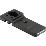Wimberley AP-609 Quick Release Replacement Foot designed for the Sony 400mm f/2.8 GM OSS lens. Made from anodized 6061 aluminium, this low-profile Arca-Swiss compatible plate replaces the factory foot to add stiffness, reduce vibration, and improve balance when mounted on a head. It can also function as a quick-release plate and provides optimal geometry for use with Wimberley Sidemount Head and Sidekick.