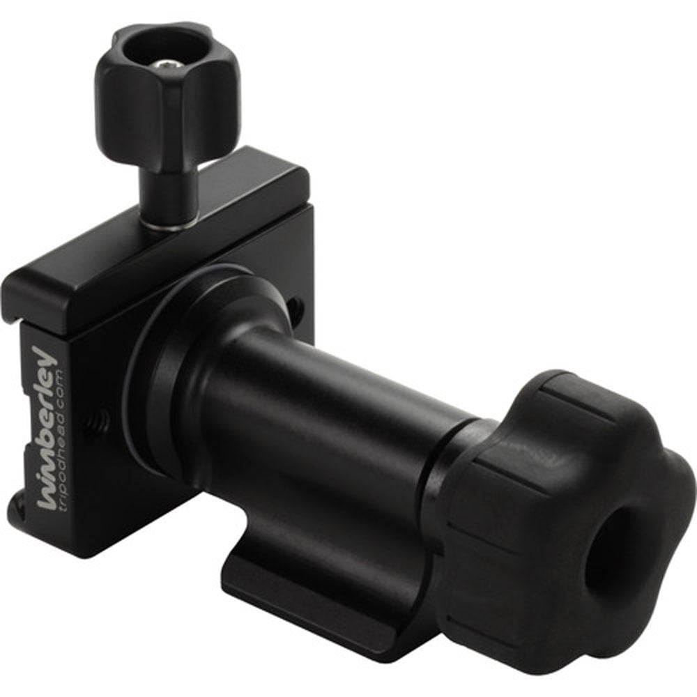 Wimberley MH‑100 mono‑gimbal head in black with swiveling base and support arm for long telephoto lenses.