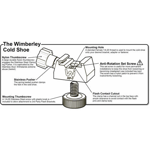 Wimberley AP-7 Universal Cold Shoe Flash Adaptor