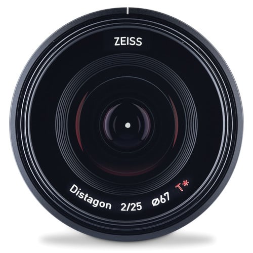 Zeiss Batis 25mm f/2 wide-angle prime lens for Sony E full-frame mirrorless cameras.