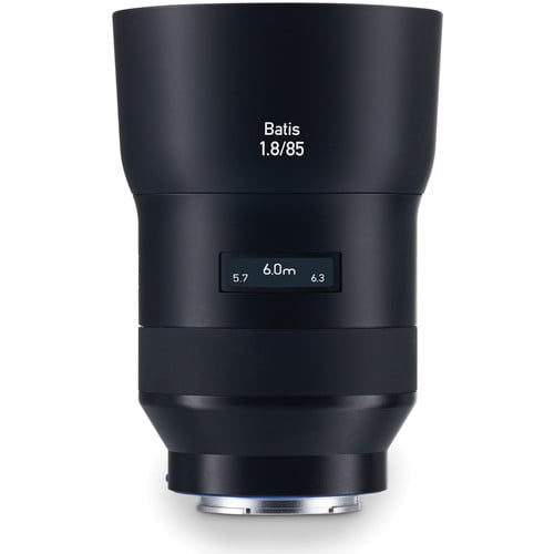 Zeiss Batis 85mm f/1.8 Lens for Sony E-mount, compact telephoto prime with image stabilisation.