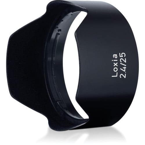 Zeiss Loxia 25mm f/2.4 for Sony E. Wide-angle prime with manual focus, sharp Distagon optics, and weather-sealed all-metal build for professional use.