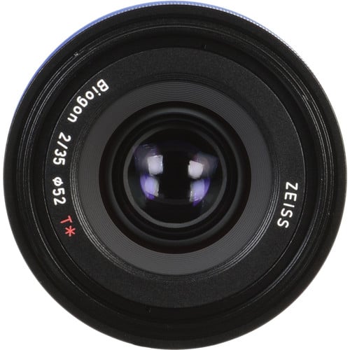 Zeiss Loxia 35mm f/2 for Sony E. Classic wide-angle prime with f/2 aperture, Biogon optical design, manual focus, and durable weather-sealed build.