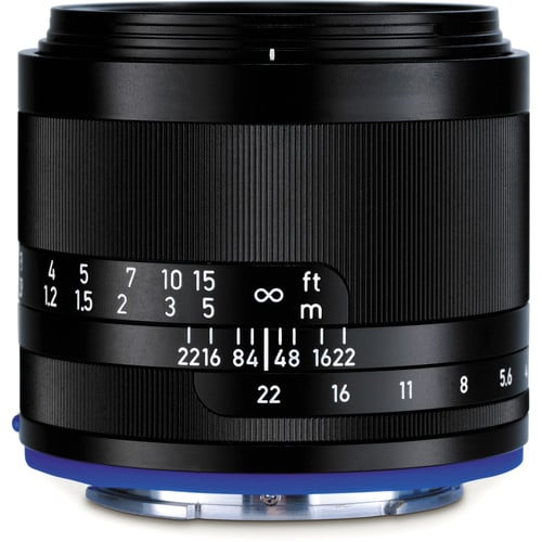Zeiss Loxia 50mm f/2 for Sony E. Standard prime with f/2 aperture, Planar optical design, manual focus, and durable weather-sealed construction.