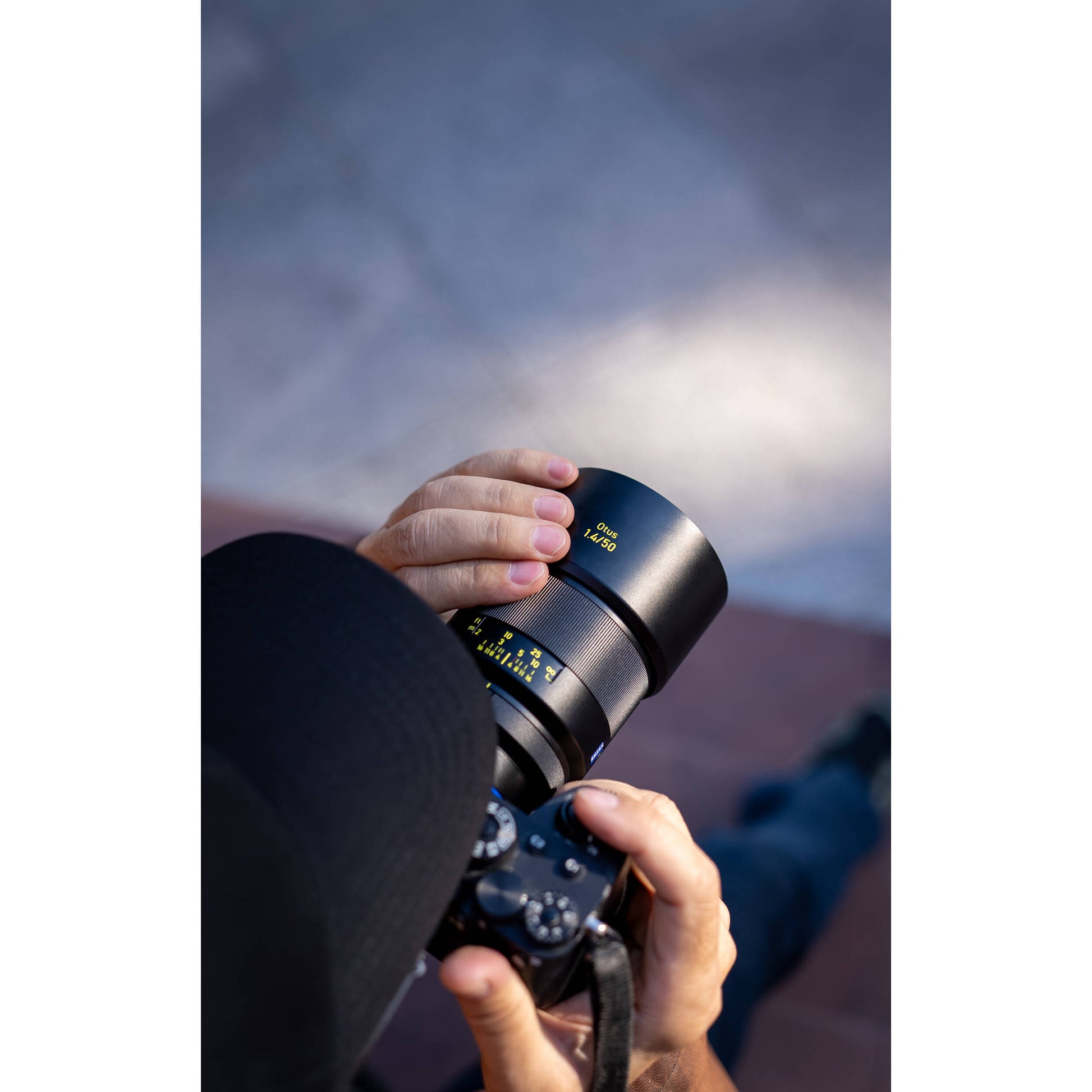 Zeiss Otus ML 50mm f/1.4 for Sony E. Professional standard prime lens with f/1.4 aperture, superb sharpness, creamy bokeh, and robust all-metal construction.