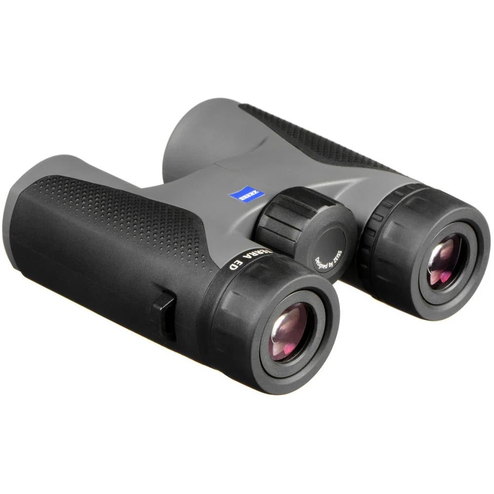 Grey Zeiss Terra ED 8x32 binoculars with ED glass, wide view, waterproof and fog-proof design.