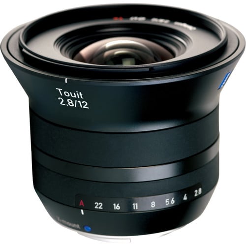 Zeiss Touit 12mm f/2.8 for Fujifilm X. Ultra-wide APS-C prime with f/2.8 aperture, sharp detail, natural colours, and lightweight portability.