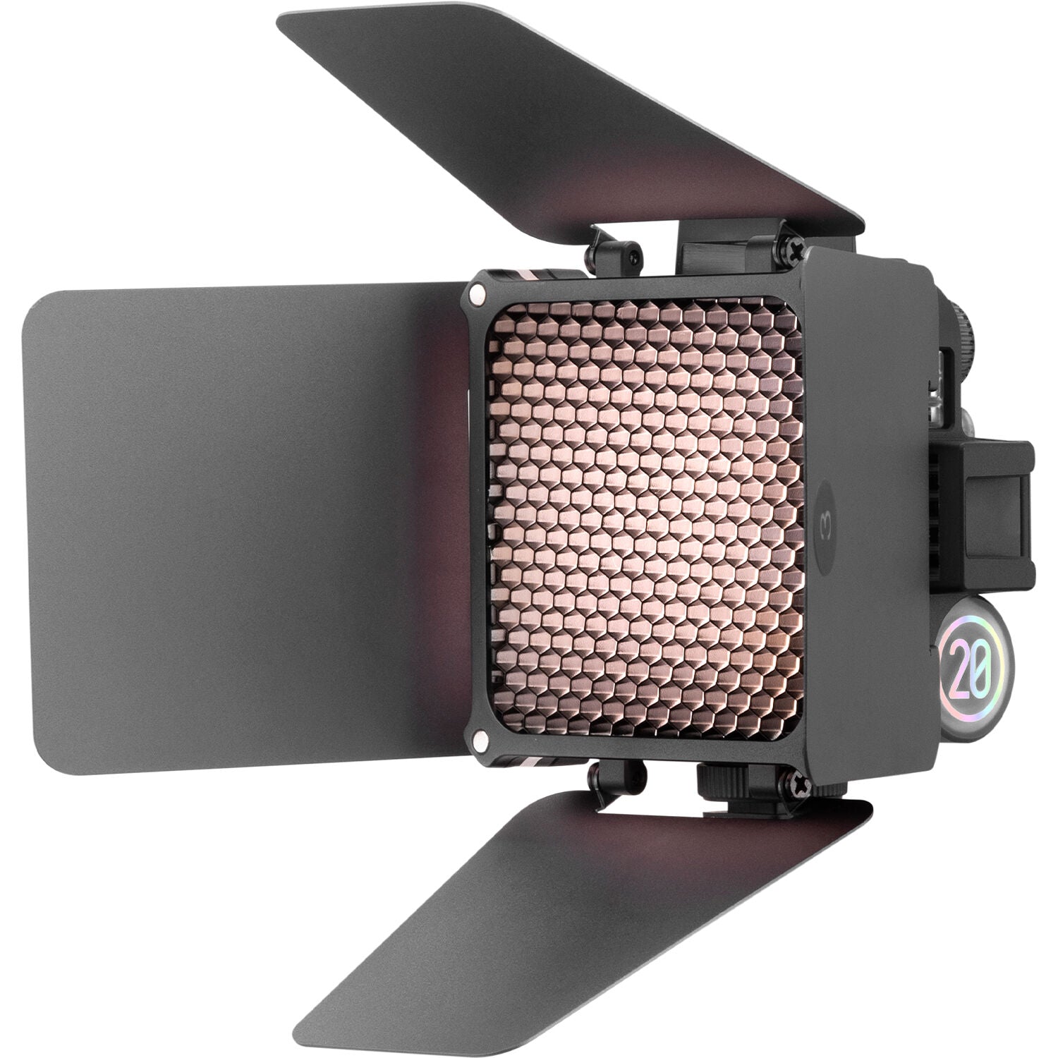 Zhiyun Fiveray M20 RGB LED light combo with full color spectrum and adjustable brightness.