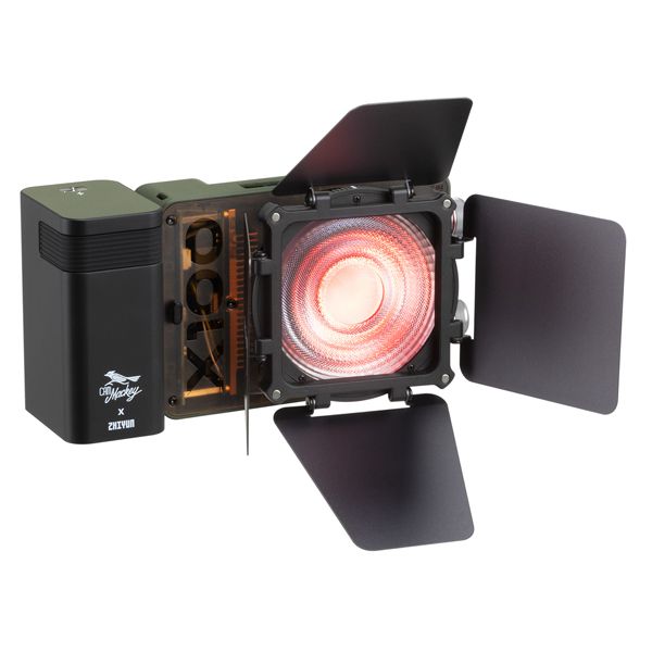 Zhiyun Mini 4-Leaf Barn Doors with magnetic attachment for precise light shaping and control.
