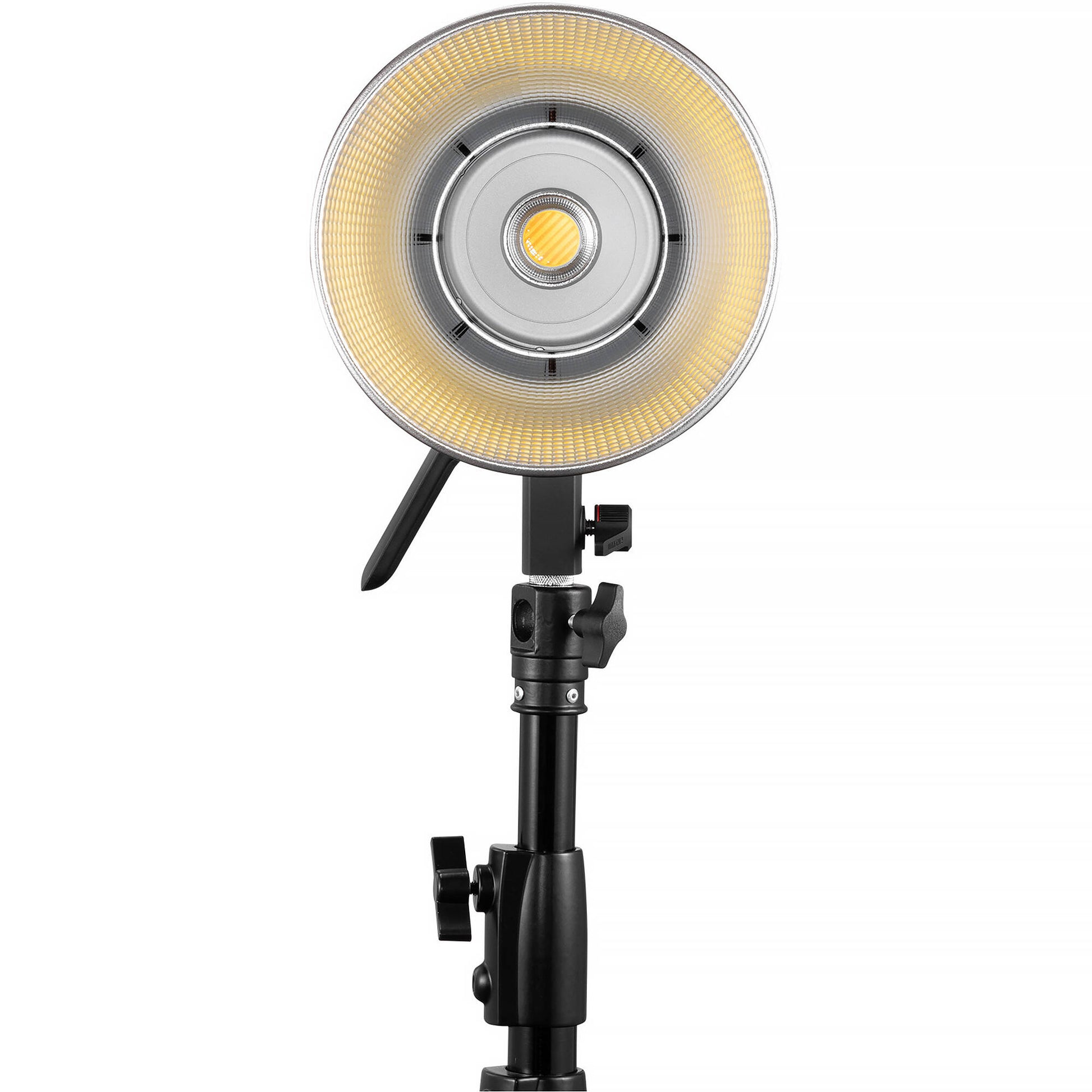 Zhiyun Molus B100 100 W bi-color COB LED monolight — compact black fixture with integrated reflector and Bowens-mount front.