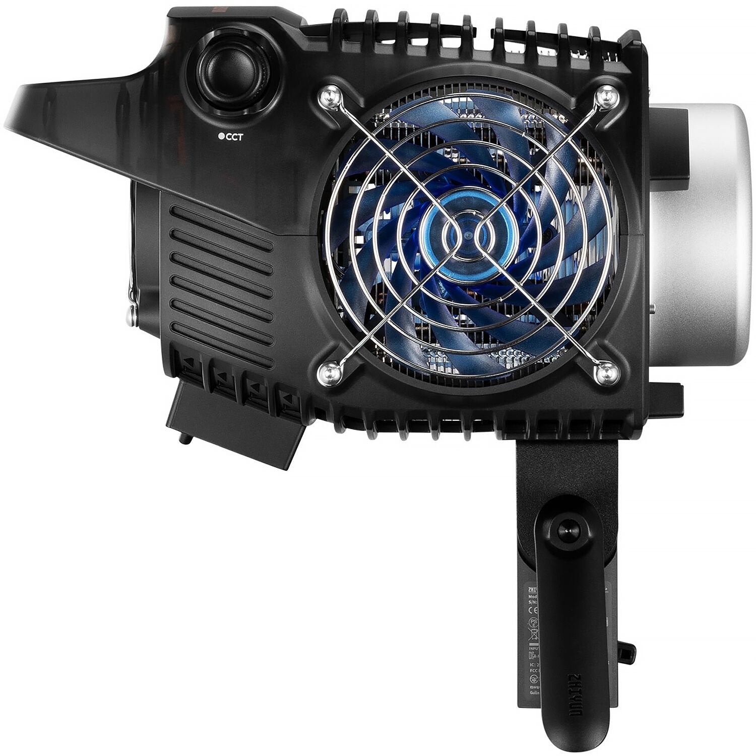 Zhiyun Molus B500 500W bi-color COB LED monolight with Bowens mount and cooling vents.