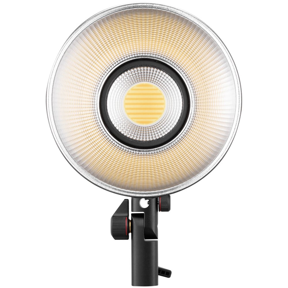 Zhiyun Molus G200 bi-color LED light — compact square COB fixture on articulated mount.