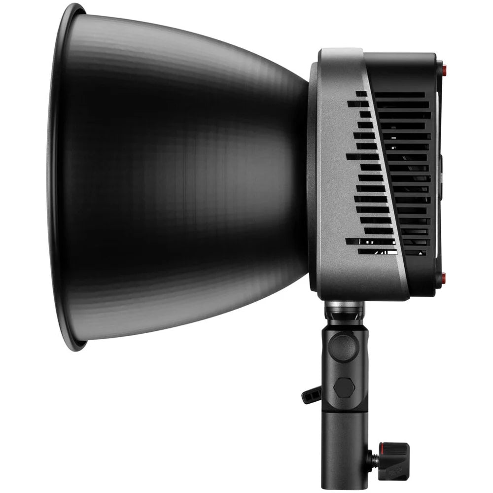 Zhiyun Molus G200 bi-color LED light — compact square COB fixture on articulated mount.