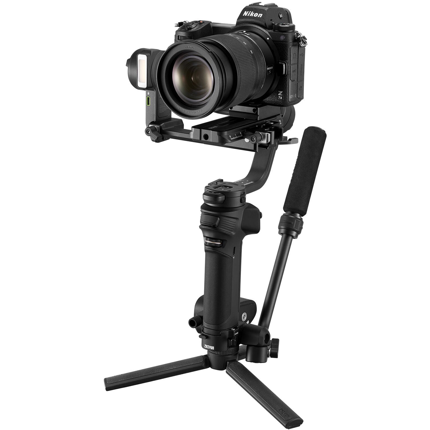 Elevate your shoots with the Zhiyun Weebill 3S Combo. It offers smooth stabilisation, versatile filming modes, and a sling grip for effortless control.