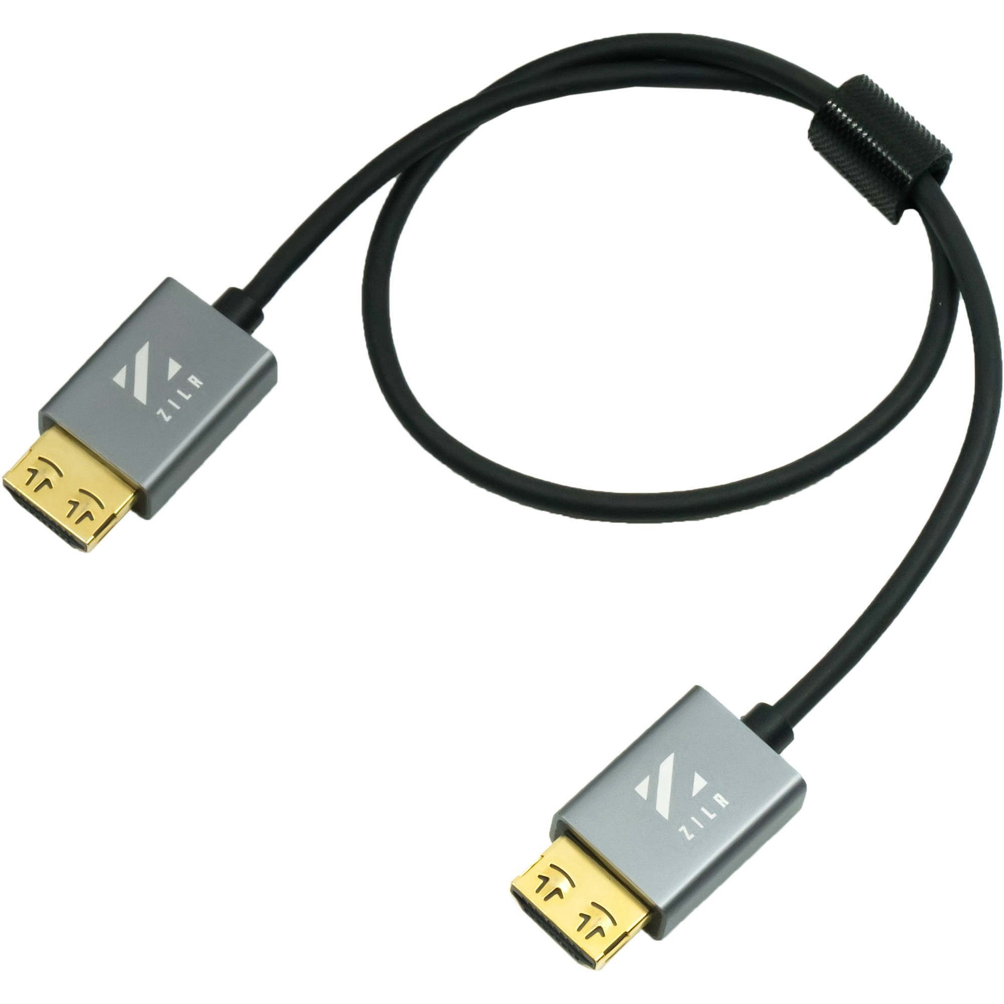 Experience Ultra HD with the ZILR HDMI to HDMI gold plated cable. With a secure Type-A connection and hyper thin cable.