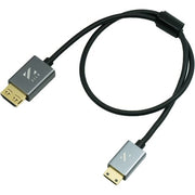 ZILR hyper-thin Mini-HDMI to HDMI cable in black, slim design with gold connectors for 4Kp60 signal.
