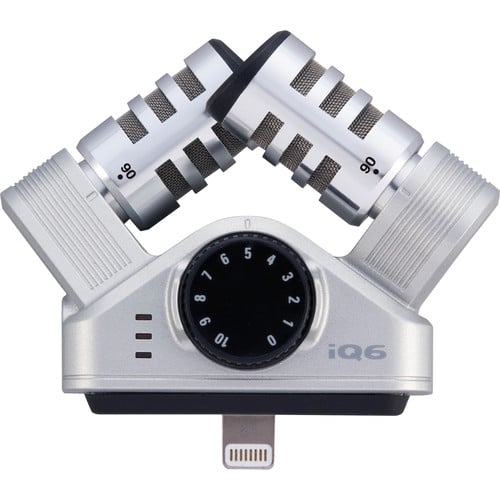 Zoom iQ6 Stereo X/Y Microphone for iOS with Lightning connector.