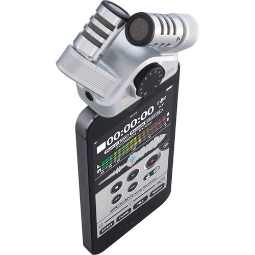 Zoom iQ6 Stereo X/Y Microphone for iOS with Lightning connector.
